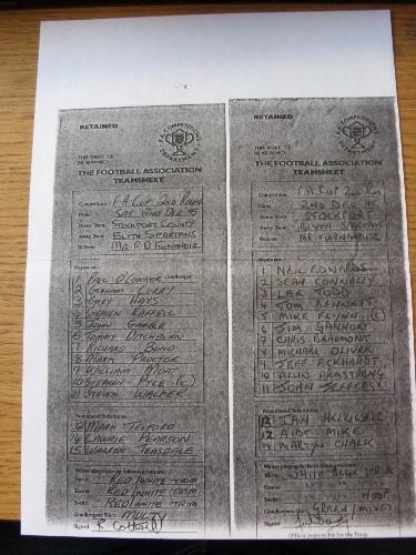 1995 teamsheet - 02/12/1995,