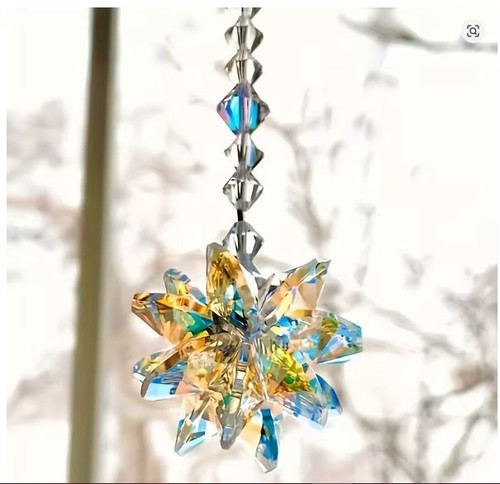 Crystal suncatcher snowflake - crystal,