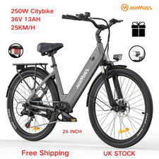 26" Electric Bike 36V 13A 42Nm City Ebike EMountainBike 100KM HillMiles Milecity