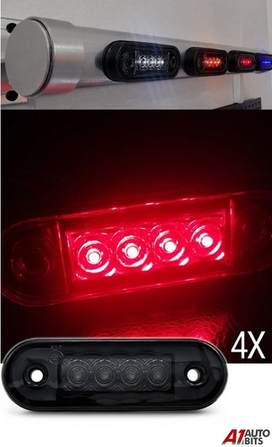 Dark curved fit led - red, rear