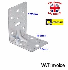 ANGLE BRACKET Heavy Duty 3mm Galvanised Corner Brace Timber Mending 172x105x90mm