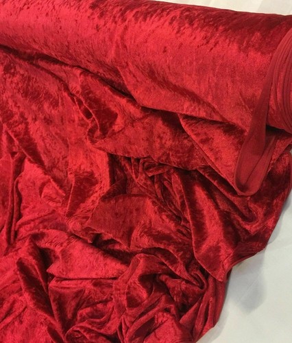 Plain thick crushed velvet - plain,