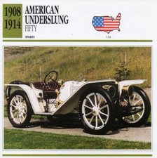 1908-1914 AMERICAN UNDERSLUNG FIFTY Sports Classic Car Photo/Info Maxi Card