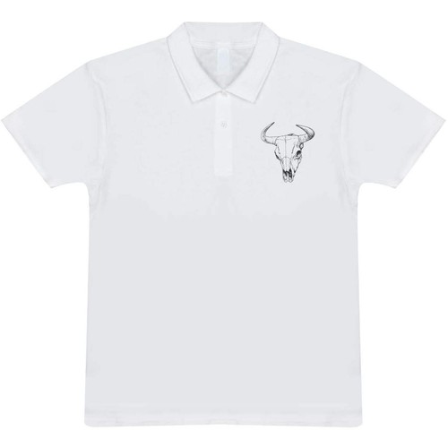Cow skull adult polo - shirt, /