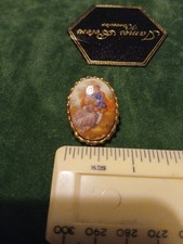 Limoges Style Cameo Brooch