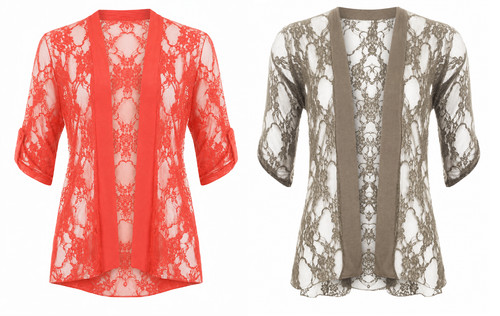 Women lace open front - open,