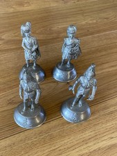 Four Vintage Charles C Stadden Signed Pewter Figures