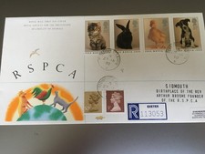 GB STAMPS RARE CDS FIRST DAY COVER 1990 RSPCA SIDMOUTH CDS