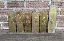 Vintage Set Of 6 Brass Floral