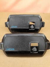 PAIR OF LUCAS SQUARE 8  LAMPS  COVERS ONLY (MISSING THE CLEAR / WHITE PANEL)