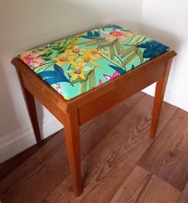 Vintage Upcycled Storage Stool