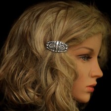 Antique silver art deco hair - silver,