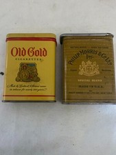 2 Vintage Tin Cigarette Boxes