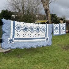 Vintage handmade blue floral - vintage,