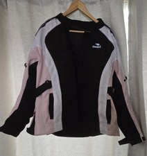 Dimex Women's Motorcycle 4xl Jacket Pink White Black Very Good Condition