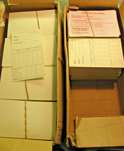 500 clock cards weekly - clock,