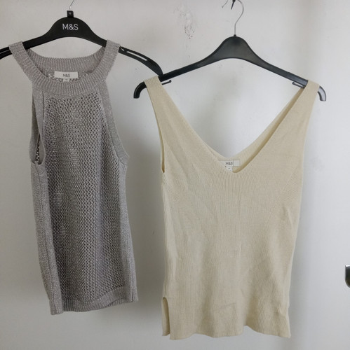Women vests 2pcs - m&s, xs