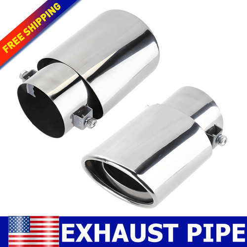 Chrome car muffler rear tip - car,
