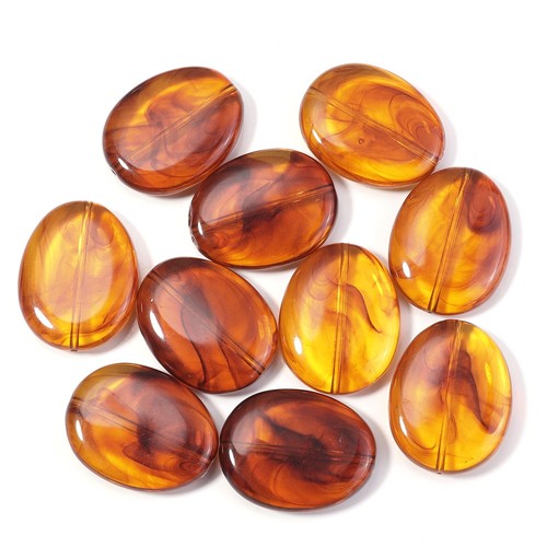 Cute amber acrylic beads - amber,