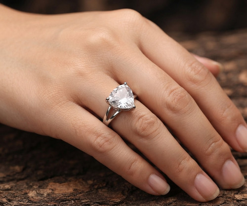 Petalite natural gemstone - , ring