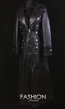 HERITAGE Ladies LONG COAT Black Edwardian Victorian Military Full Length Coat