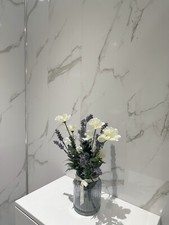 10 White Marble 8mm PVC