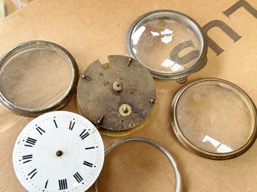 Antique clock movement parts - clock,