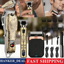 3 IN 1 Professional Men Hair Clippers Cordless Trimmer Beard Cutting Machine Set
