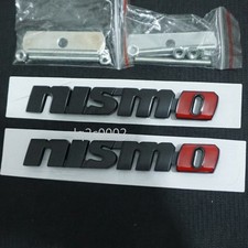 2x Black Red Matte Metal Front