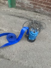 Tsurumi Water Pump With Hose Flood Pond Submersible Pump 2” 110v Gwo