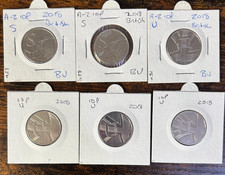6 x 2018 BU A to Z 10p Coins 2