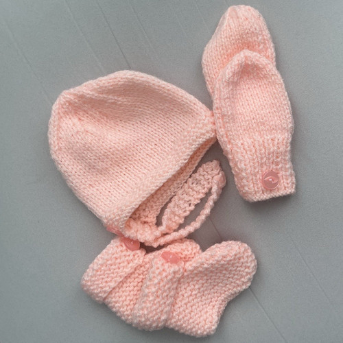 Newborn pink acrylic knit - newborn,