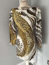 BNWT Emilio Pucci Silk Brown Pattern Dress Size 10