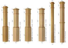 Red Oak Box Newel Post- For