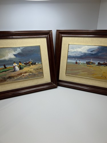 Original two oil paintings - oil,