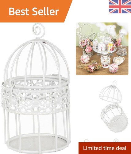 White wire mesh bird cage - wire,