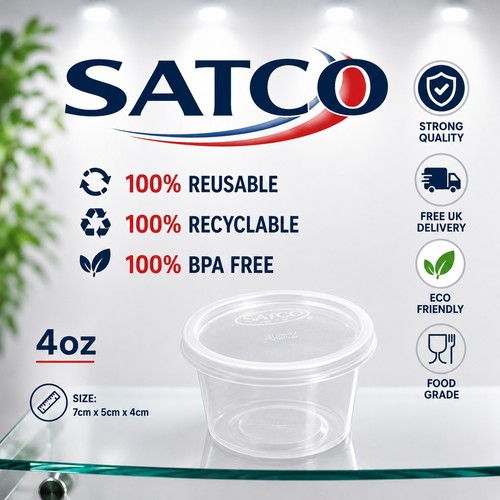 Satco 4oz clear cups - clear,
