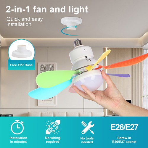 Led ceiling fan light - 2-in-1,