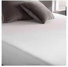 Fitted Jersey Mattress Protector with Quiet Waterproof Barrier - Twin,White