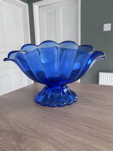 Vintage cobalt blue glass - cobalt,