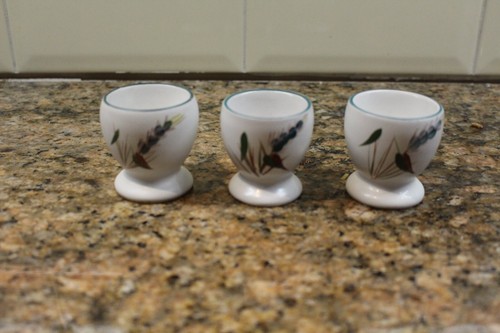 Denby greenwheat egg cups x3 - -,