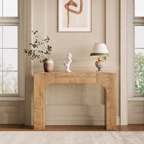 Natural oak finish console - oak,