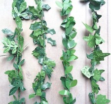 1:12 Dolls House Miniature: 1x Green Garland Vine (1 yard) Ivy Holly Rose Leaf