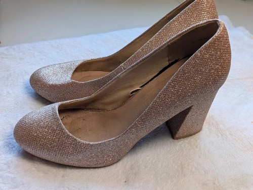 Rose gold glittery wide - , fit