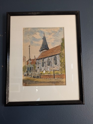 Original framed watercolour - watercolour, &
