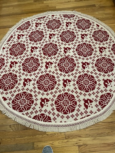 Vintage round damask - 69”,