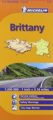 Brittany michelin regional map - brittany,