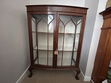 Antique Vintage  Georgian Rosewood Display Cabinet with Glass Doors