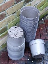 140, used, 3 Litre, 19 cm, Beige, Strong Round Plastic Plant Flower Nursery Pots