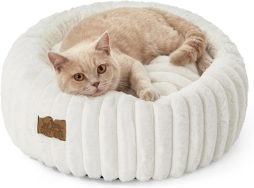 Cozy kiss donut round - donut, cat